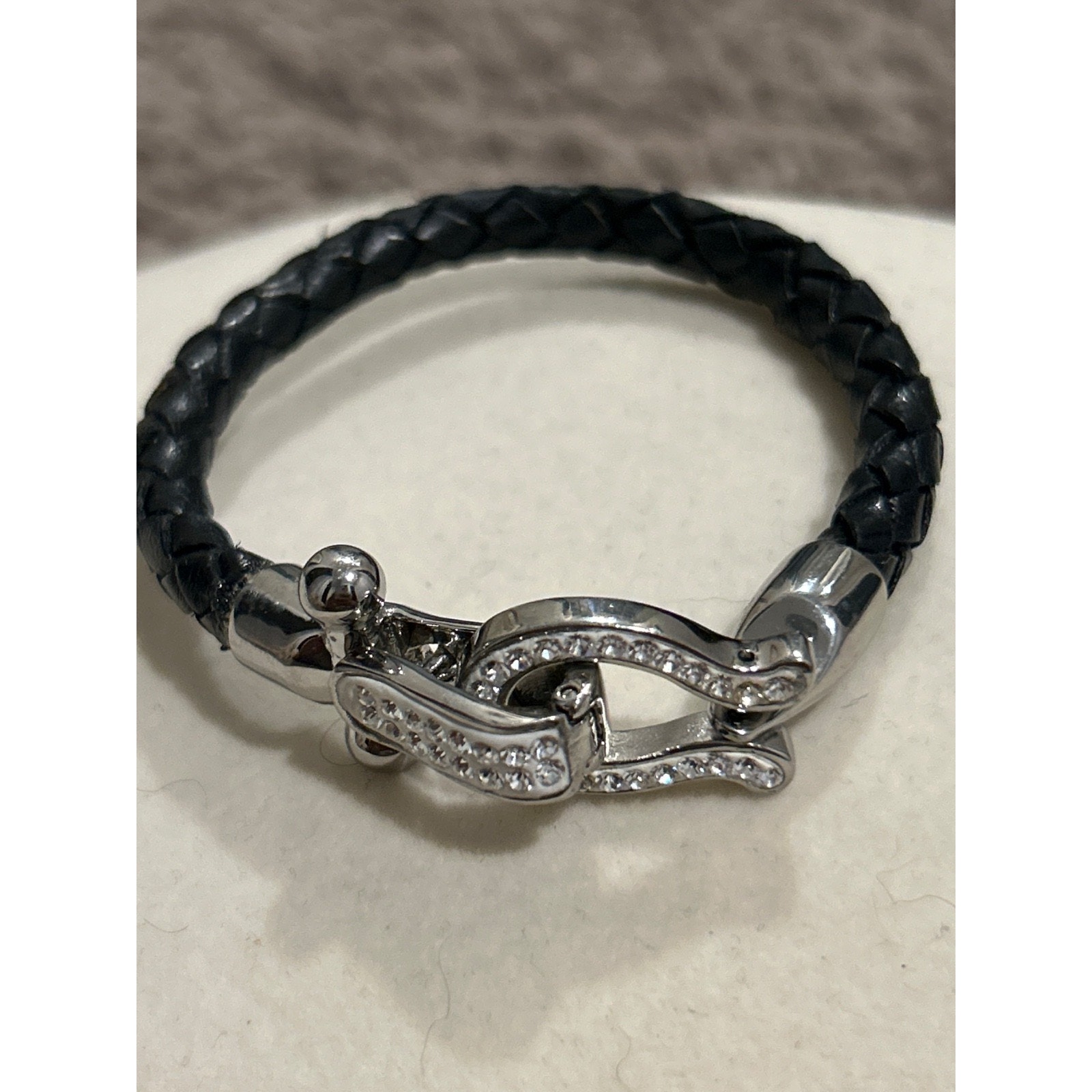 Weatern Style Stainless Steel Crystal Horseshoe